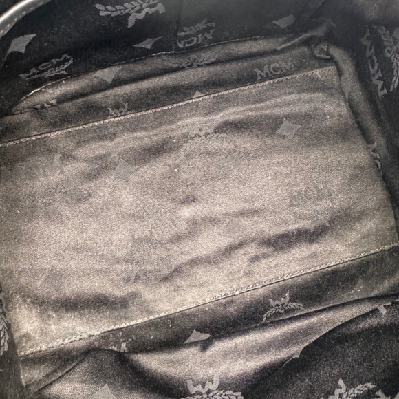 MCM Visetos Small Boston Bag Black - Picture 9 of 9